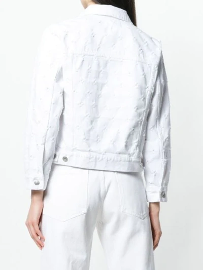 Shop Isabel Marant Étoile Cropped Denim Jacket In White