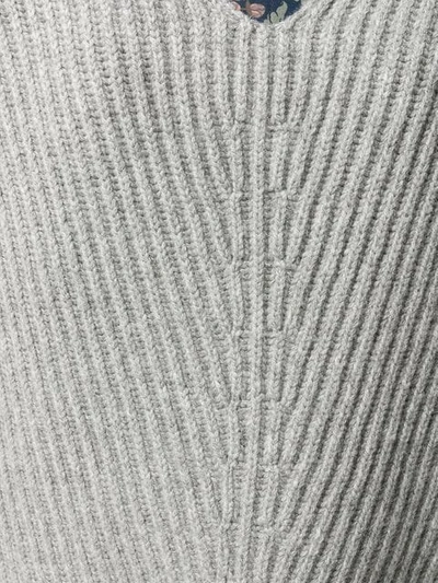 ACNE STUDIOS DEBORAH羊毛V领毛衣 - 灰色