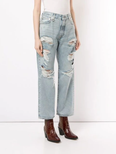 Shop R13 Distressed Boyfriend Jeans In Blue