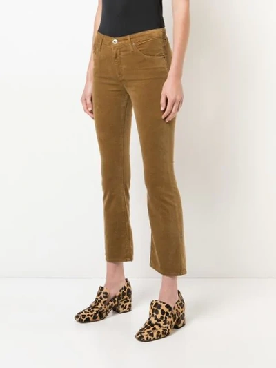 Shop Ag Jeans Jodi Flared Cropped Jeans - Brown