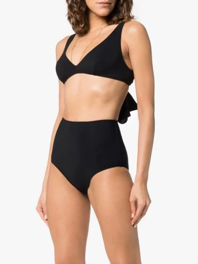 Shop Araks Rosemund Mallory Big Bow Triangle Bikini In Black