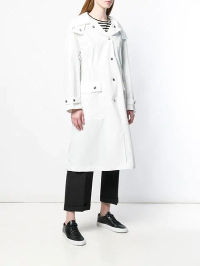 Shop Mackintosh White Hooded Coat Lm-098st