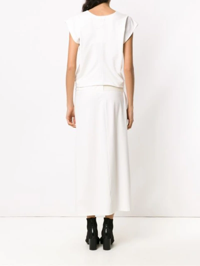 Shop Gloria Coelho Geometric Dress In White