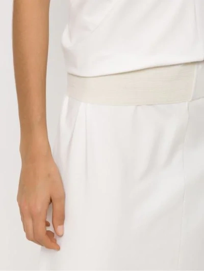 Shop Gloria Coelho Geometric Dress In White