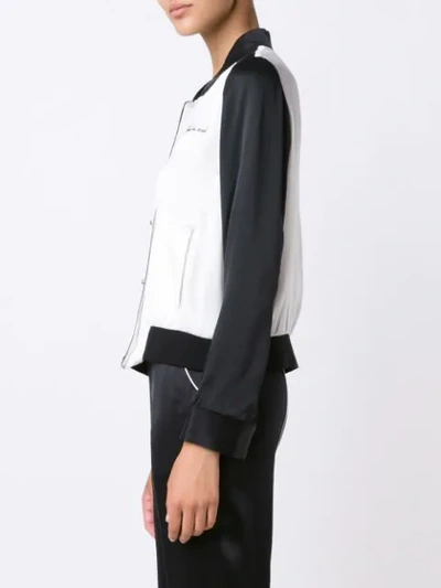 Shop Fleur Du Mal Pyjama Bomber Jacket In Black