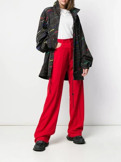 Shop Balenciaga Fluid 5 Pockets Trousers - Red