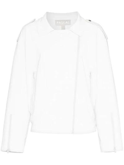 Shop Paskal Reflective Faux Leather Jacket In White