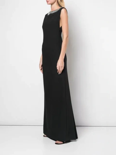 Shop Carolina Herrera Verziertes Abendkleid In Black