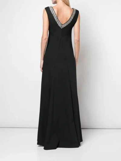 Shop Carolina Herrera Verziertes Abendkleid In Black