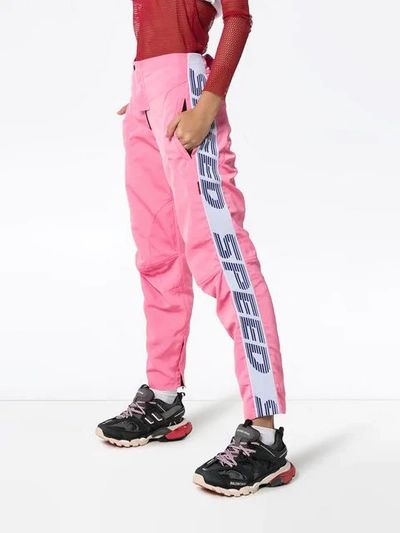 Shop Martine Rose Speed Logo Track Pants In Pink