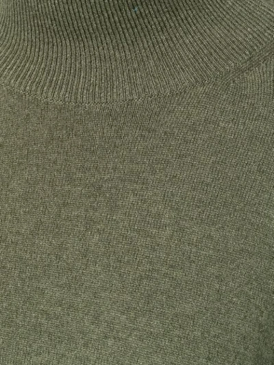 Shop Agnona Roll Neck Sweater In Green