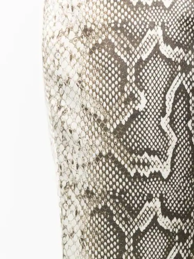 Shop Tom Ford Python Printed Tailored Trousers In Neutrals