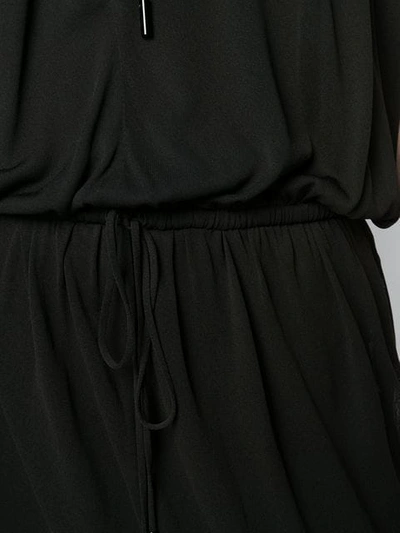 Shop Saint Laurent Deep V Neck Dress In Black