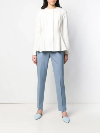 Shop Theory Straight Tailored Trousers In Blue