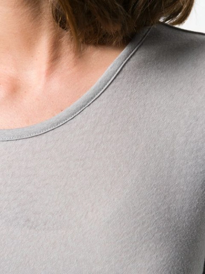Shop Yohji Yamamoto Asymmetrisches T-shirt - Grau In Grey