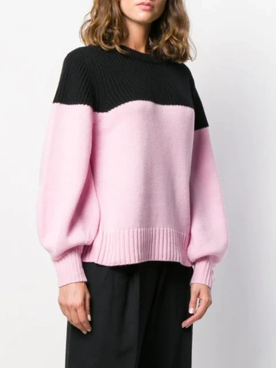 Shop Alexander Mcqueen Balloon Sleeve Knitted Jumper In Pink