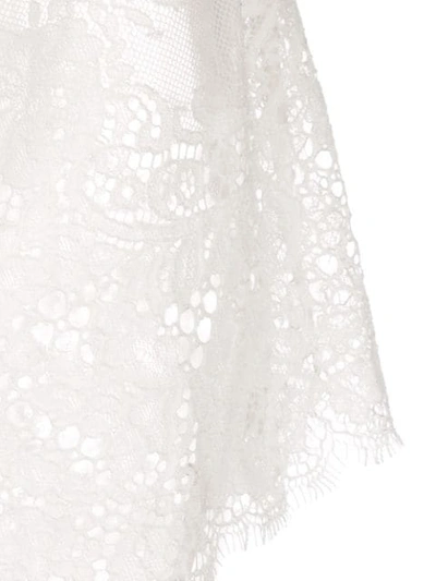 Shop Fleur Du Mal All-over Lace Shorts In White