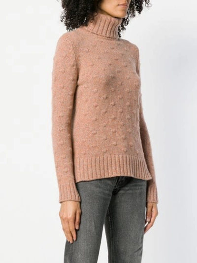 Shop Borgo Asolo Textured Knit Jumper In 60333 Orange