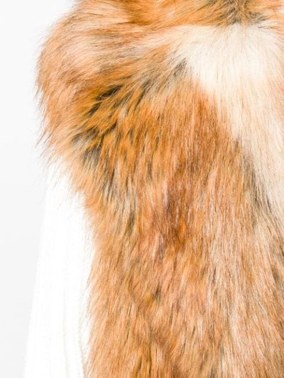 Shop Philosophy Di Lorenzo Serafini Faux Fur Sleeveless Coat In Brown