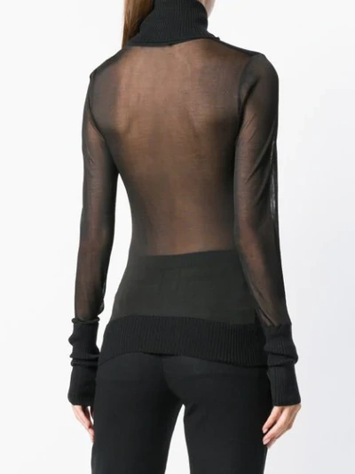 Shop Andrea Ya'aqov Knitted Turtle Neck Sweater - Black