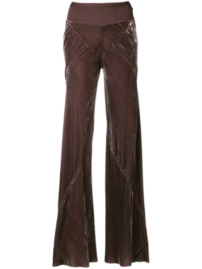 Shop Rick Owens Flared Trousers In Pink