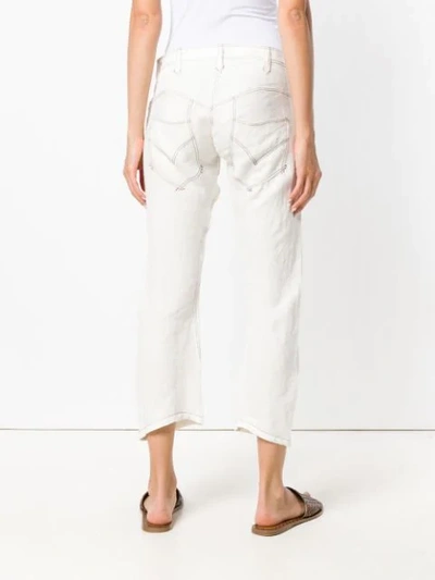 Shop Atelier Bâba Amado Twisted Seam Trousers In White