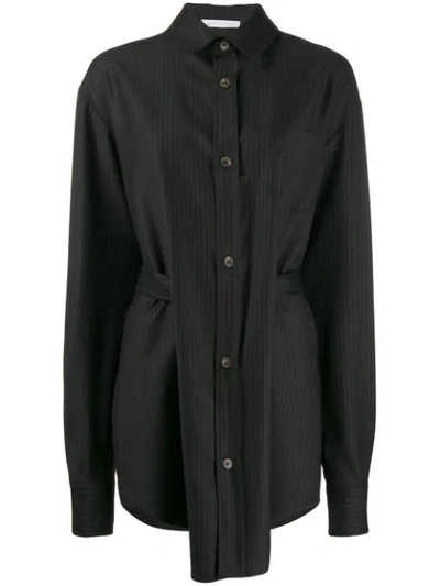 Shop Société Anonyme Striped Oversized Shirt In Black