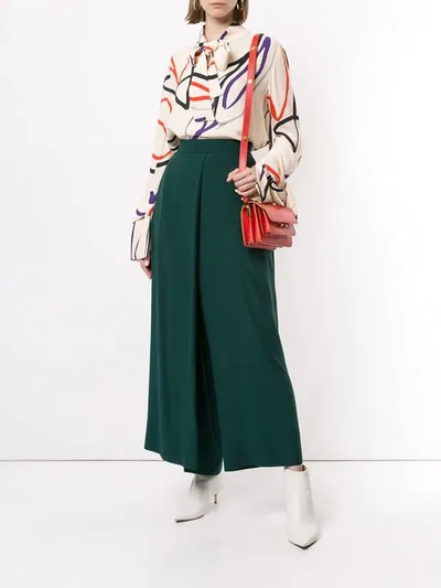 Shop Layeur Classic Cropped Trousers In Green