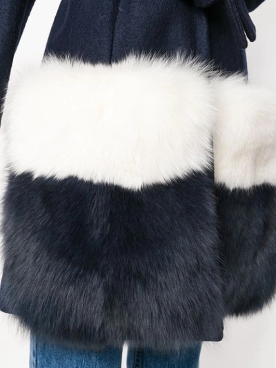 fur-panelled coat