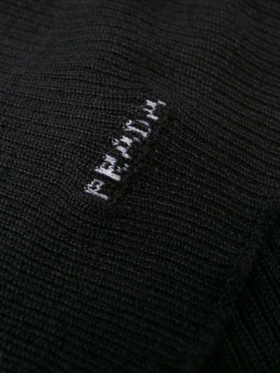 Shop Prada Gerippter Rollkragenpullover In Black