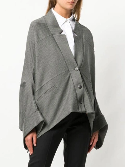 Shop Balossa White Shirt Slouchy Jacket - Grey