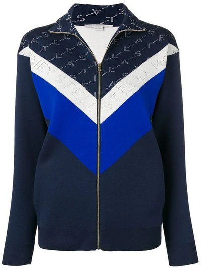 Shop Stella Mccartney Monogram Track Jacket In Blue