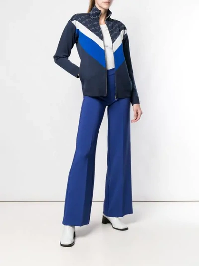 Shop Stella Mccartney Monogram Track Jacket In Blue