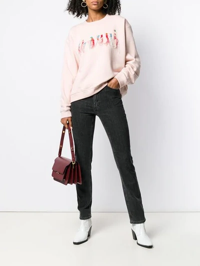 Shop Alanui Embroidered Sweatshirt In Pink