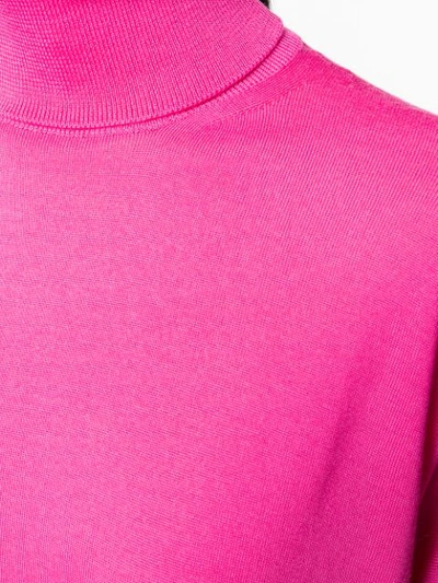 Shop Emilio Pucci Long Turtleneck Jumper In Pink
