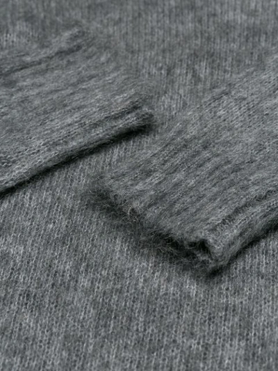 Shop Moncler Crew Neck Jumper In Grey