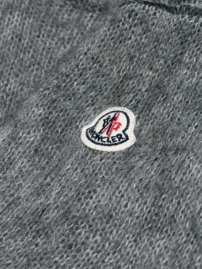 Shop Moncler Crew Neck Jumper In Grey