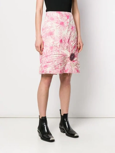 Shop Calvin Klein 205w39nyc Floral Pink Skirt