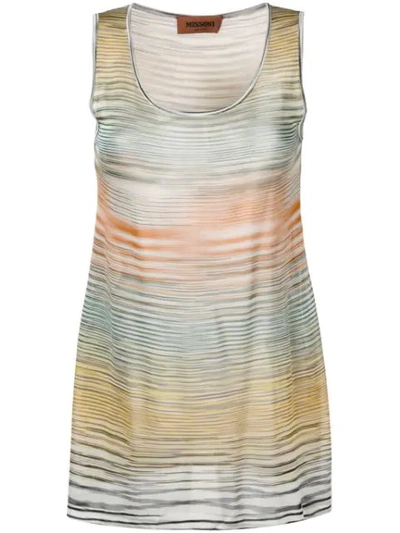 Shop Missoni Striped Tank Top In Yellow