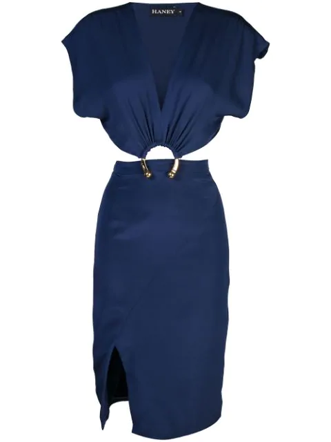 navy blue crepe dress