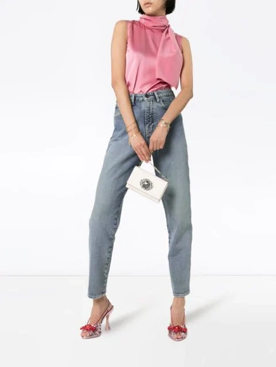 Shop Miu Miu High-waisted Boyfriend Jeans In Blue