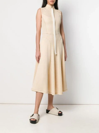 Shop Jil Sander Crochet Dress - Neutrals