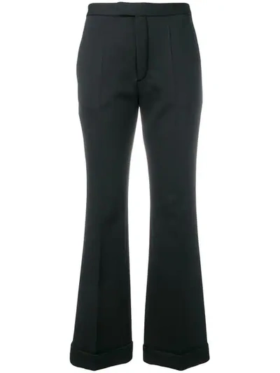 Shop Maison Margiela Flared Trousers In Black