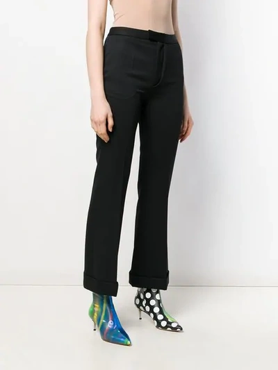 Shop Maison Margiela Flared Trousers In Black