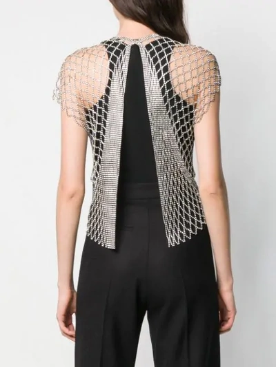 Shop Saint Laurent Jeweled Top - Silver