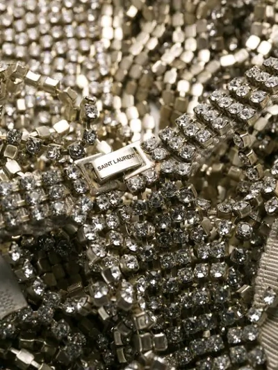 Shop Saint Laurent Jeweled Top - Silver