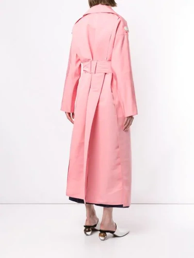 Shop Maison Rabih Kayrouz Oversized Trench Coat In Pink