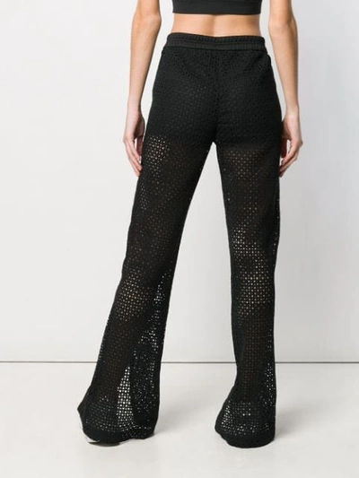 Shop Pinko Fishnet Style Track Trousers In Black