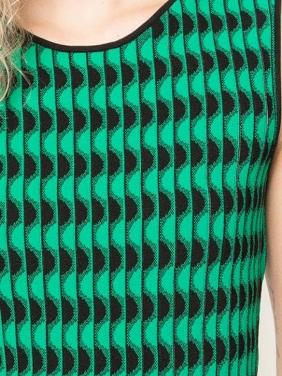 Shop Akris Punto Wave Pattern Dress In Green
