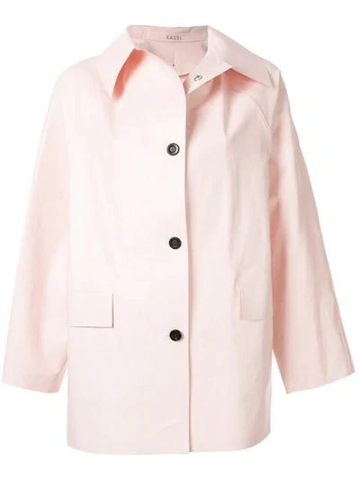 Shop Kassl Short Trench Coat In Pink